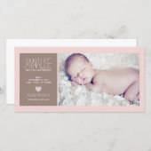 Sweet Moment Foto Baby Girl Geburtserklärung Ankündigung (Vorne/Hinten)