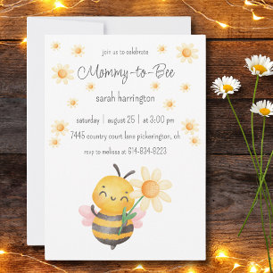Sweet Mommy-to-Bee Daisy Baby Shower Einladung