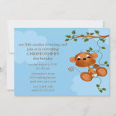 Sweet Monkey Kindergeburtstag Einladung (Vorderseite)