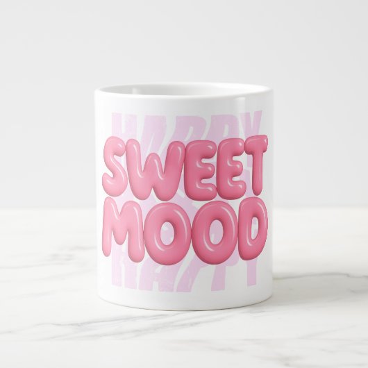 Sweet Mood Pink Bubble Letting Niedliche Ästhetik Jumbo-Tasse (Vorderseite)