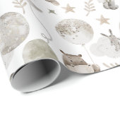 Sweet Moon Dreams Hippo, Toy Bunny, Bunny Geschenkpapier (Rolleneckpunkt)