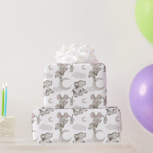 Sweet Moon Dreams Mouse, Toy Bunny, Elephant Geschenkpapier