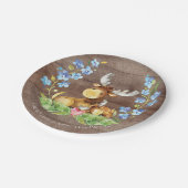 Sweet Moose Baby Shower 7" Platten Pappteller (Schrägansicht)