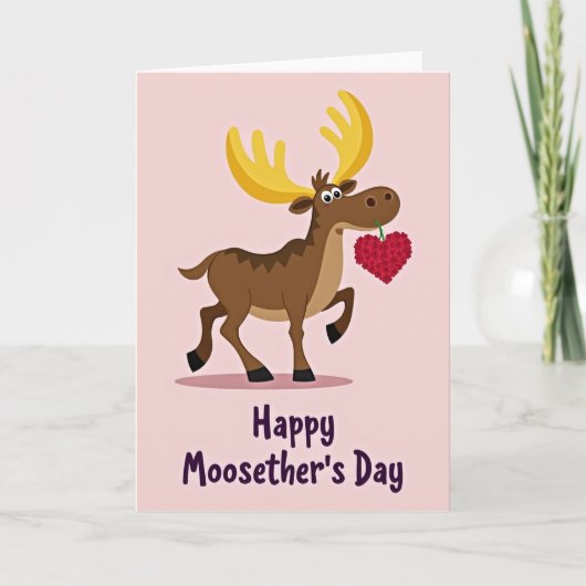 Sweet Moosethers Day Floral Card Karte (Vorderseite)