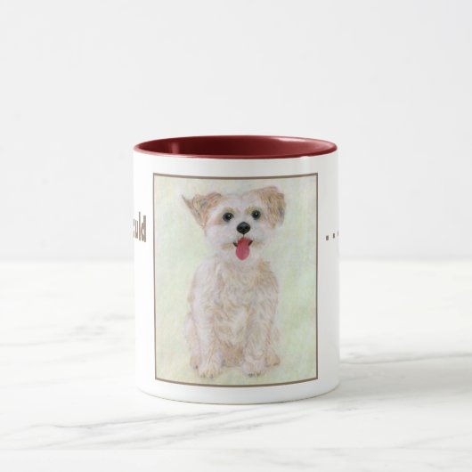 Sweet Morkie Dog Tasse (Zentrum)
