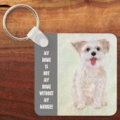 Sweet Morkie Zuhause Schlüsselanhänger (Vorderseite)