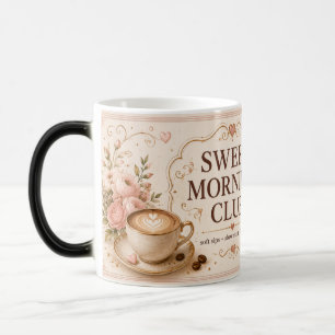 Sweet Morning Club Romantischer Blush-Café-Kaffeeb Verwandlungstasse