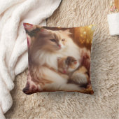 Sweet Mother Cat & Kitten - Mother's Day Throw Pil Kissen (Decke)