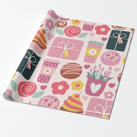 Sweet Mother Day Celebration Geschenkpapier (Ungerollt)
