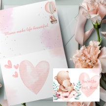 Sweet Mother's Day Card mit Bären & Blumen Design