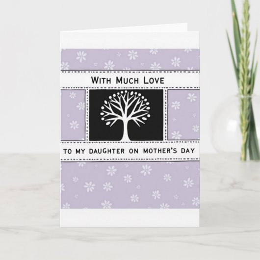 Sweet Mothers Day Tree Art Card Karte (Vorderseite)