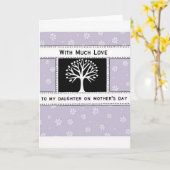 Sweet Mothers Day Tree Art Card Karte (Gelbe Blume)