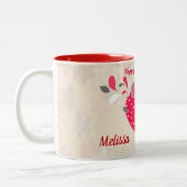Sweet Mouse Happy Valentines Day Cup Custom Zweifarbige Tasse (Links)