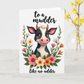 Sweet Mudder Like No Udder Card Karte (Gelbe Blume)