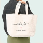 Sweet Name Editable Color Brautparty Tote Bag Tragetasche<br><div class="desc">Dieses schöne Design kann auf Ihre Lieblingsfarbenkombinationen zugeschnitten werden. Macht ein großartiges Geschenk! In unserem Shop finden Sie stilvolle Schreibwaren und Geschenke: www.berryberrysweet.com.</div>