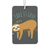 Sweet Napping Sloth "Take It Easy" Autolufterfrischer (Rückseite)