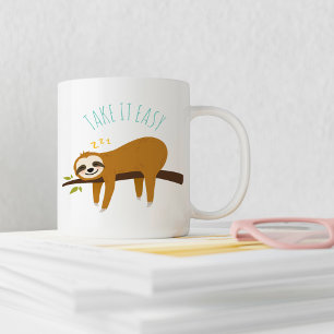 Sweet Napping Sloth "Take It Easy" Kaffeetasse