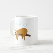 Sweet Napping Sloth "Take It Easy" Kaffeetasse (Vorderseite Links)