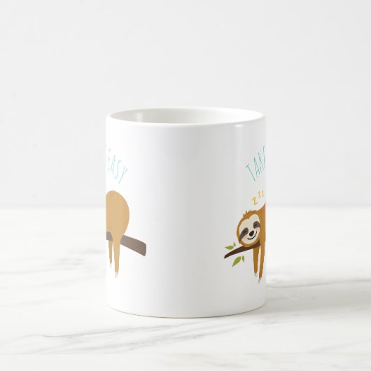 Sweet Napping Sloth "Take It Easy" Kaffeetasse (Mittel)