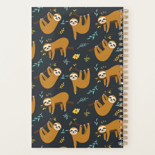 Sweet Napping Sloth "Take It Easy" Planer (Rückseite)