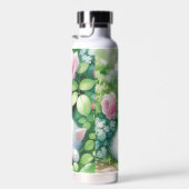 Sweet Napping White Kitten unter der Rose Bush Trinkflasche (Rechts)