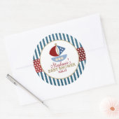 Sweet Nautical Baby Dusche Runder Aufkleber (Umschlag)
