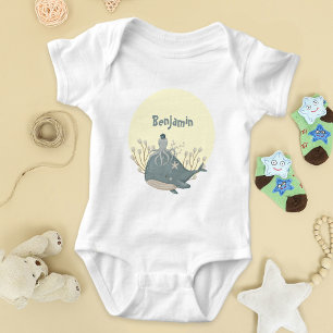 Sweet Nautical Whale Tintenfisch Babydusche Baby Strampler