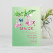 Sweet Nectar Garden Party Einladung (Stehend Vorderseite)