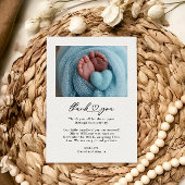 Sweet Neutral Flat Baby Birth Announcement Card Ankündigung