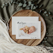 Sweet Neutral Flat Baby Birth Announcement Card Ankündigung