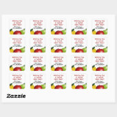 Sweet New Year Apple Square Holiday Stickers (Blatt)