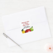 Sweet New Year Apple Square Holiday Stickers (Umschlag)
