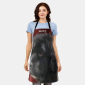 Sweet Newfundland Hunde Gesicht Personalisiert Schürze (Getragen)