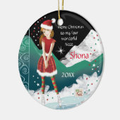 Sweet Niece, Young Tee Skater, Weihnachten Keramik Ornament (Links)