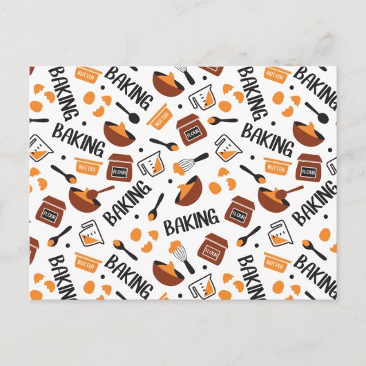 Sweet Niedlich Baking Art Muster I Postkarte (Vorderseite)