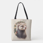 Sweet Niedlich Festive Ferret Tasche (Rückseite)