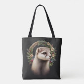 Sweet Niedlich Festive Ferret Tote Bag Tasche (Rückseite)