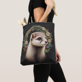 Sweet Niedlich Festive Ferret Tote Bag Tasche (Von Nahem)