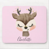 Sweet Niedlich & Girly Pastel Blush Pink Baby Rent Mousepad (Vorne)
