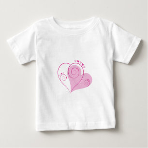 Sweet Niedlich Happy Valentine Liebe Herz weich ro Baby T-shirt