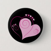 Sweet Niedlich Happy Valentine Liebe Herz weich ro Button (Vorderseite)