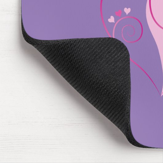 Sweet Niedlich Happy Valentine Liebe Herz weich ro Mousepad (Ecke)