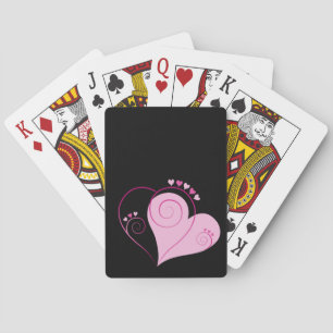 Sweet Niedlich Happy Valentine Liebe Herz weich ro Spielkarten