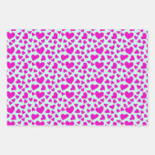 Sweet Niedlich Hearts Liebe Valentinstag Muster Geschenkpapier Set (Vorderseite 3)