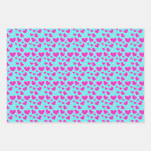 Sweet Niedlich Hearts Liebe Valentinstag Muster Geschenkpapier Set (Vorderseite 2)