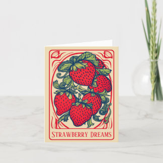 Sweet Niedlich Strawberry Dreams Card Feiertagskarte