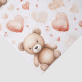 Sweet Niedlich Teddy Bear Heart Baby Shower Seidenpapier (Detail)