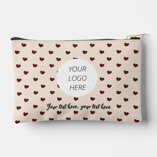 Sweet Niedlich Trendy Business Logo Company Zubehörtasche (Rückseite)