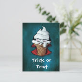 Sweet Niedlich Vampire Ice Creme Postkarte (Stehend Vorderseite)