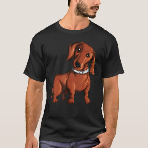 Sweet Niedliche Dackel mit Treudoofen Aussehen Dac T-Shirt